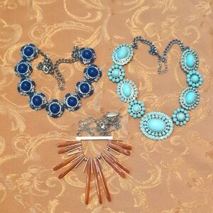 Elegant Blue and Turquoise Necklace Set